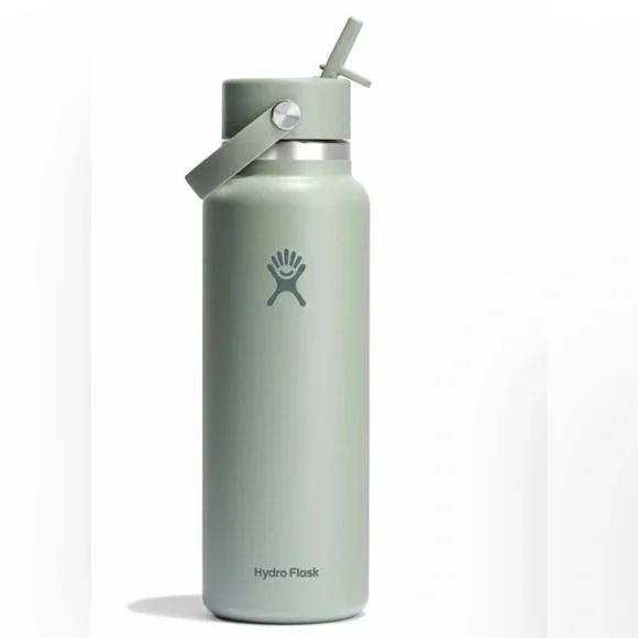 💧HYDRO FLASK- 40 oz.Mouth Water Bottle with Flex Straw Cap with Boot and Handle